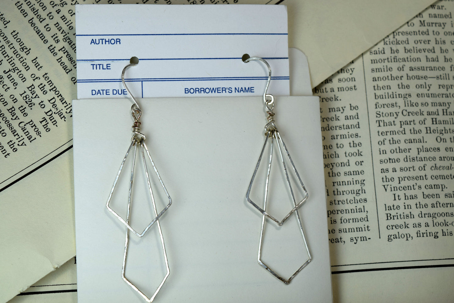Silver Art Deco Earrings