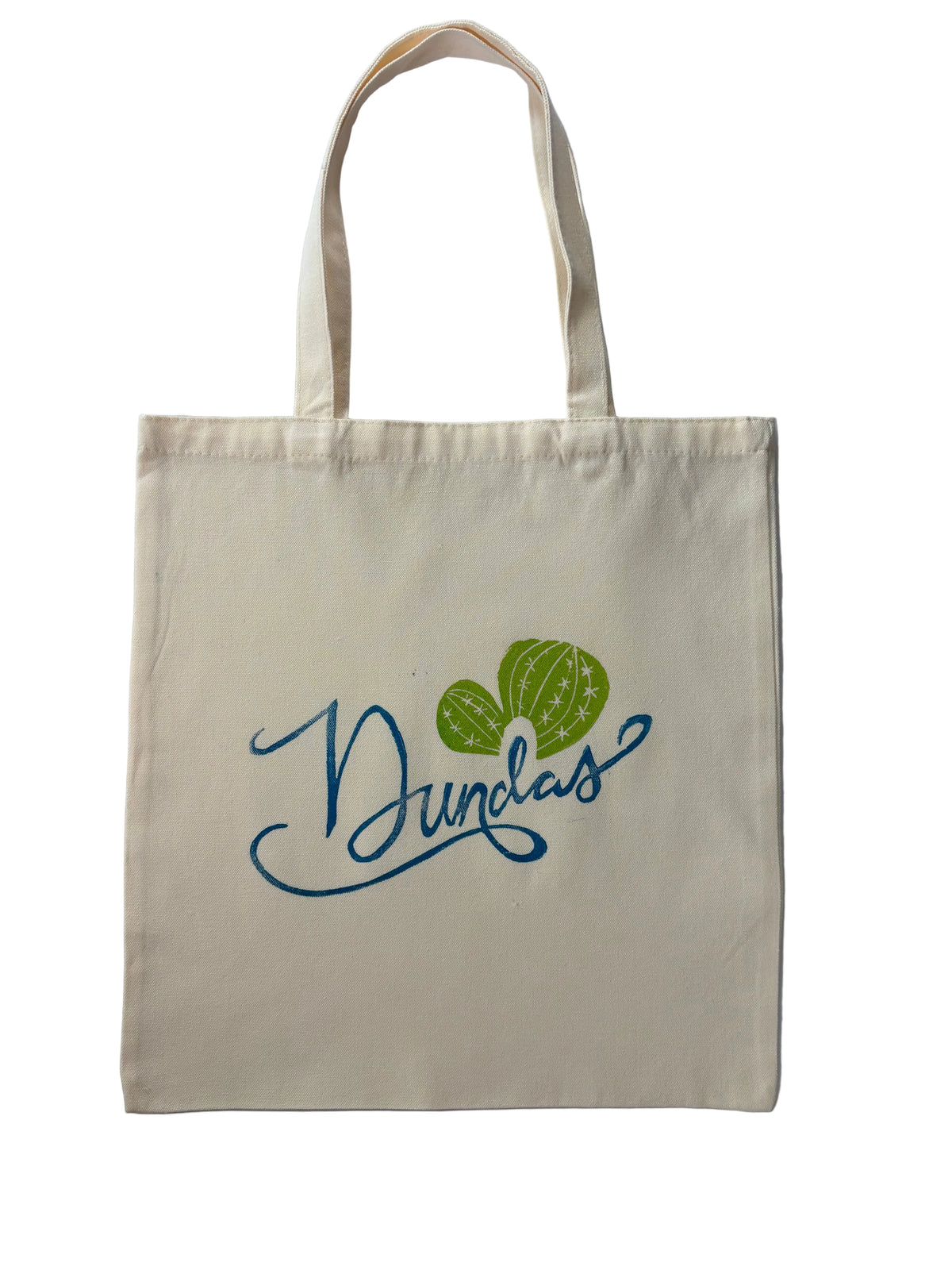 Dundas Tote Bag - Blue with Green