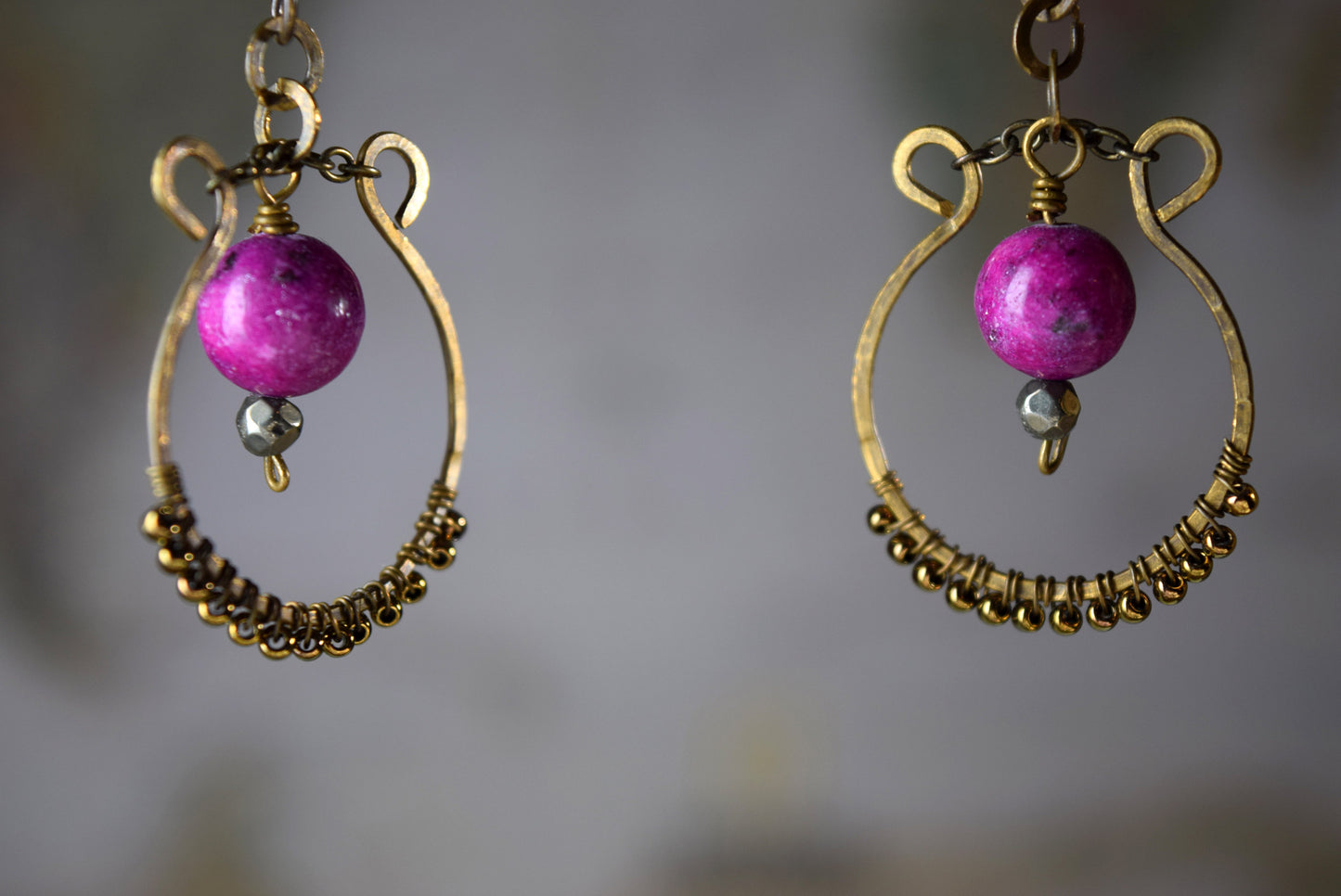 Handmade Boho Brass Earrings