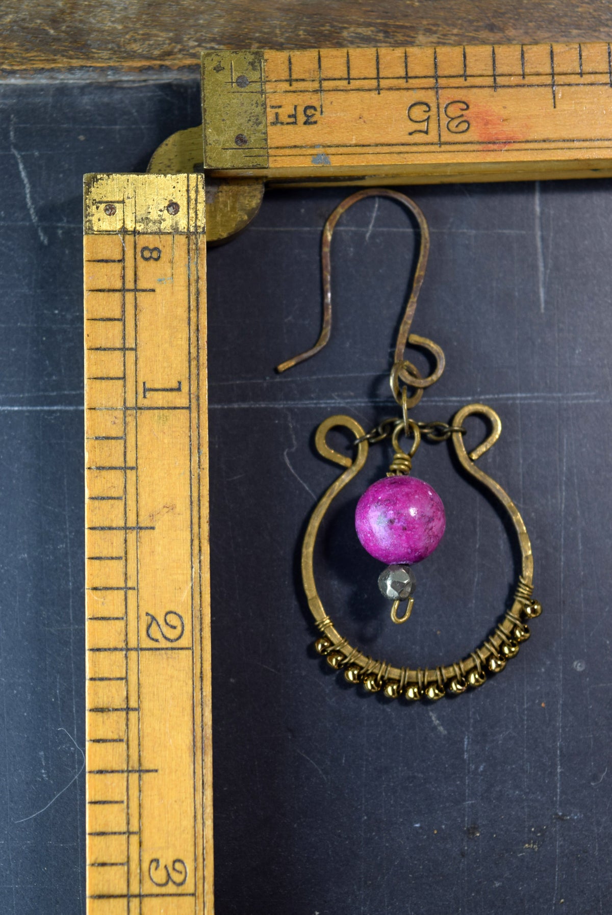 Handmade Boho Brass Earrings