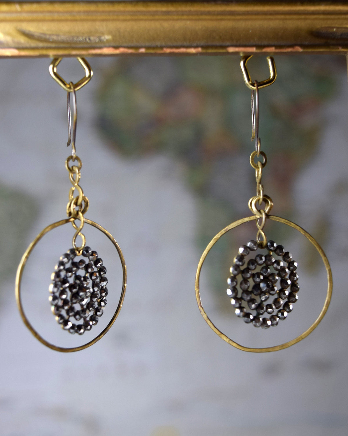 Vintage Button Earrings