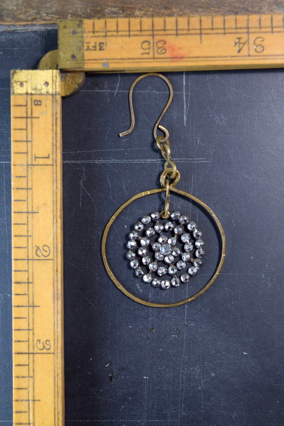 Vintage Button Earrings
