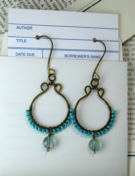 Handmade Earrings with Semiprecious Stones