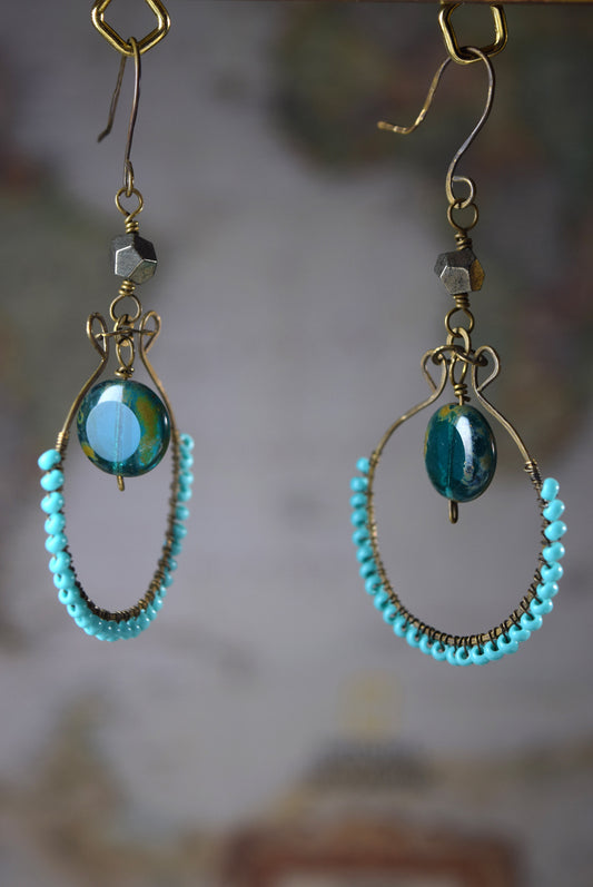 Handmade Brass Earrings