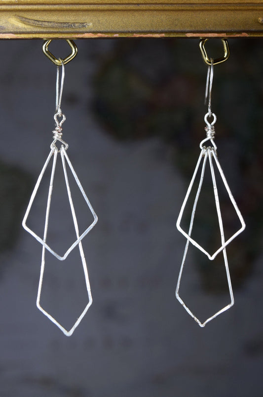 Silver Art Deco Earrings