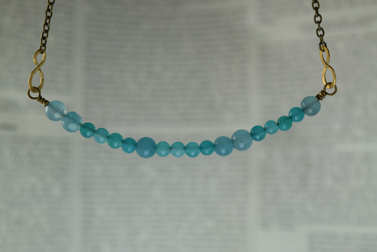 Teal Bar Necklace