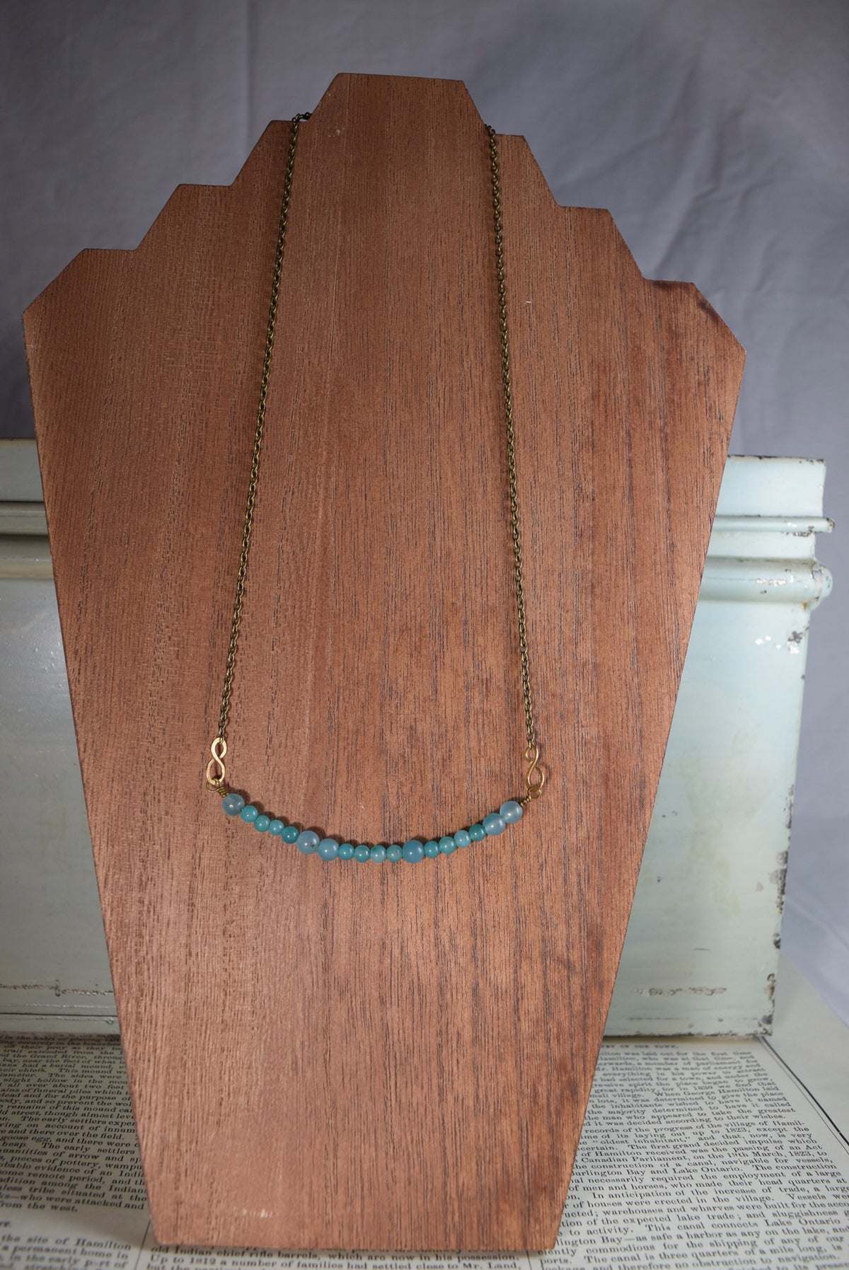 Teal Bar Necklace