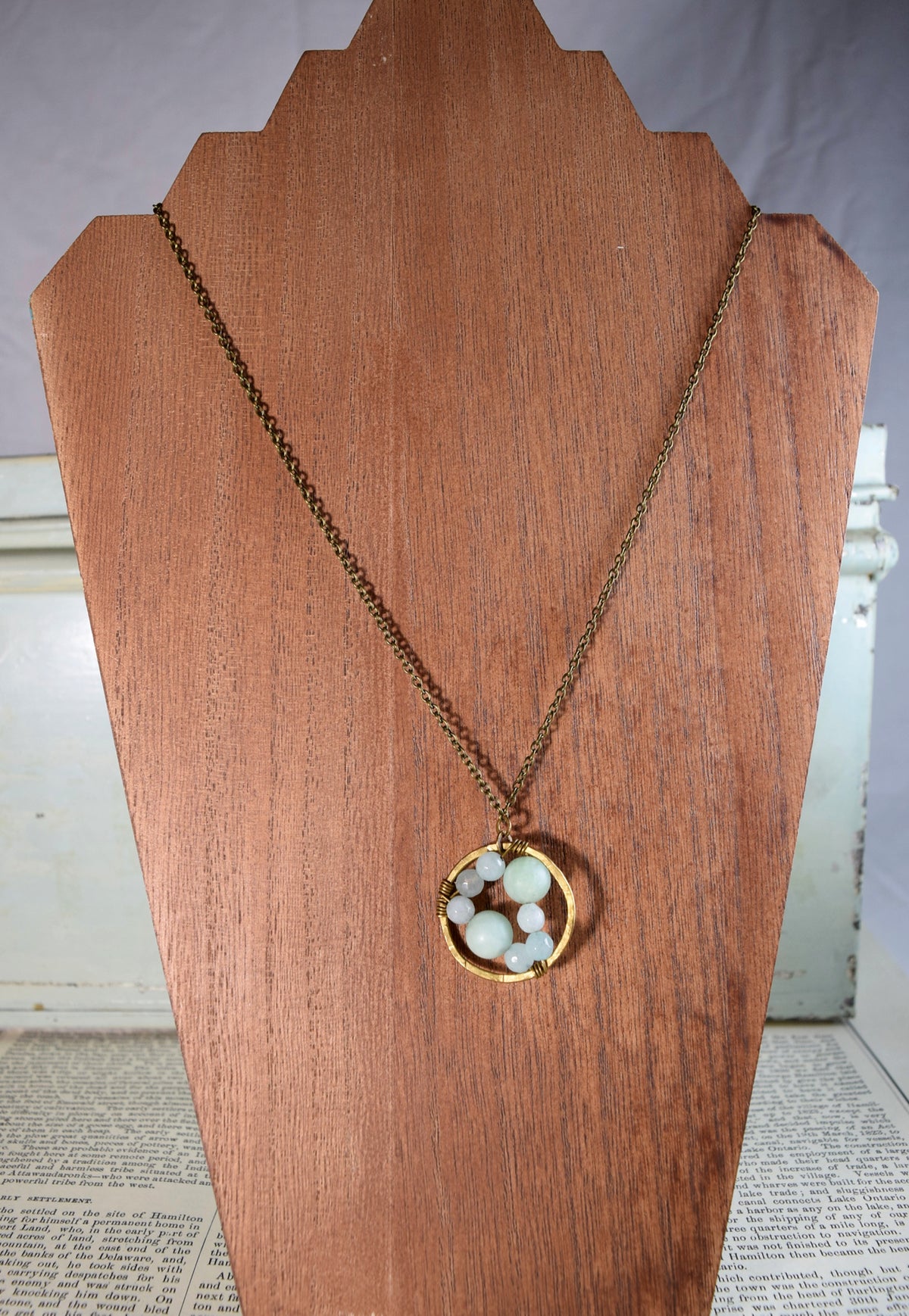 Seafoam Green Amazonite Pendant